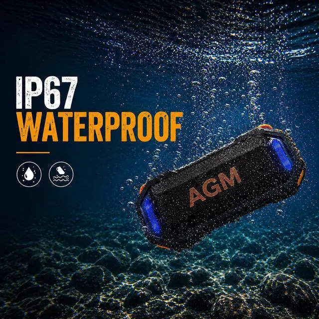 Alt view image 5 of 7 - MagROCK Magnetic Bluetooth Speaker, IP67 Waterproof & Floatable, Strong Magnet Mount for Fridge & Toolbox, Drop-Proof Rugged Portable with RGB Lights, TWS Stereo, for Shower, Garage, Outdoor