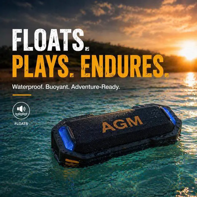 Alt view image 6 of 7 - MagROCK Magnetic Bluetooth Speaker, IP67 Waterproof & Floatable, Strong Magnet Mount for Fridge & Toolbox, Drop-Proof Rugged Portable with RGB Lights, TWS Stereo, for Shower, Garage, Outdoor