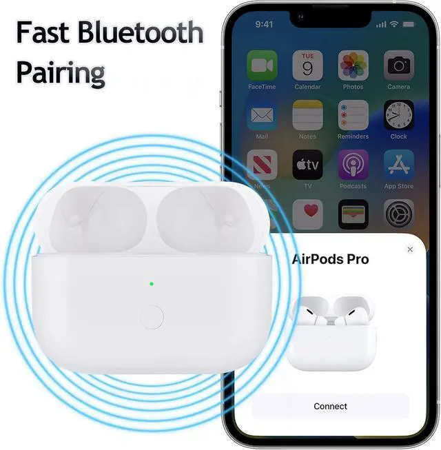 Alt view image 2 of 7 - Wireless Charging Case Compatible with AirPods Pro 1st/ 2nd Generation, Type-C Port Replacement Charging Case for AirPod Pro 2nd/1st, Support Bluetooth Pairing Sync Button, No Earbuds