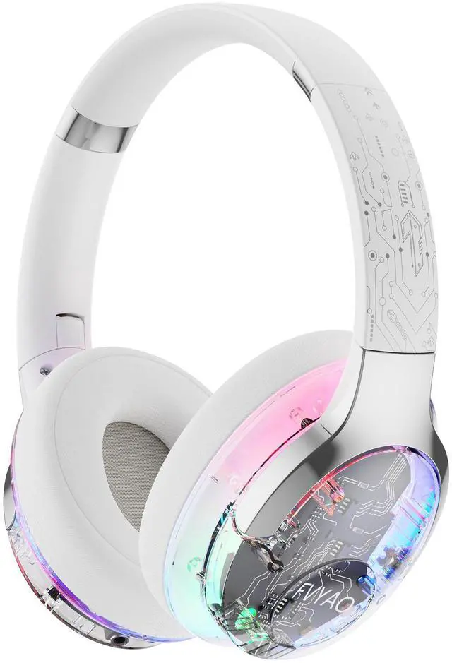 Main image of BUGANI Bluetooth Headphones Over Ear with RGB Light | Foldable Lightweight Wireless Over Ear Headphone Bluetooth 6.0, 65H Playtime, Comfortable Breathable Working Gaming Travel