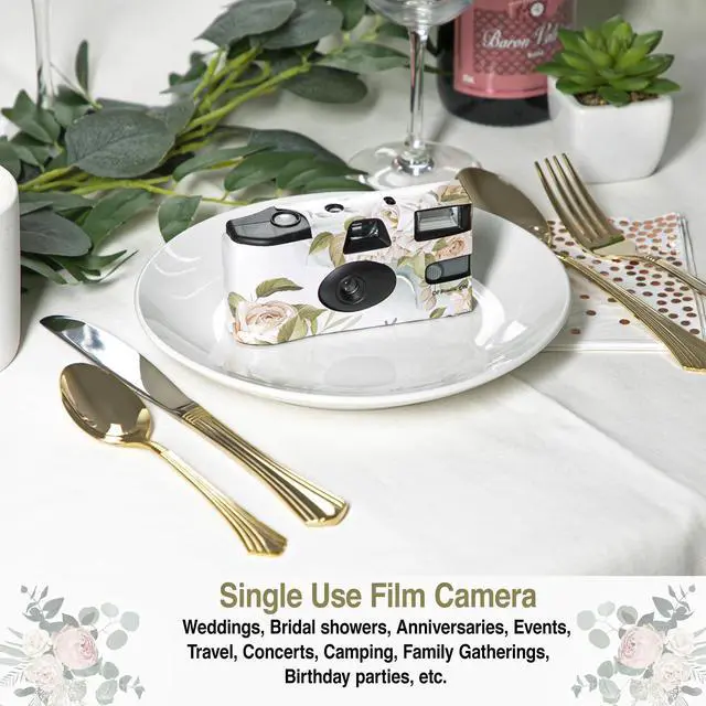 Alt view image 4 of 7 - Disposable Camera Wedding Bulk 10-Pcs Wedding Disposable Cameras 27 Exp. Film Camera Disposable for Wedding, Party, Baby Shower, Travel, Party Favors Single-Use ISO400 Film Camera 35mm