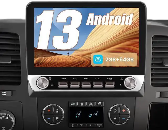 Main image of 64GB 10 Inch HD Car Radio for Chevy Silverado GMC Sierra Yukon 2007-2013 | Android 13 Stereo with Wireless Carplay/Android Auto/Dual knobs/physical buttons/GPS/FM/AM/WiFi/SWC