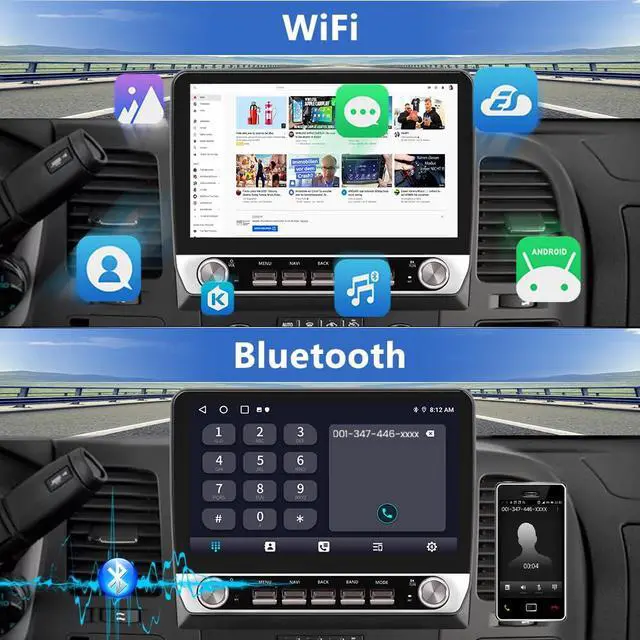 Alt view image 7 of 7 - 64GB 10 Inch HD Car Radio for Chevy Silverado GMC Sierra Yukon 2007-2013 | Android 13 Stereo with Wireless Carplay/Android Auto/Dual knobs/physical buttons/GPS/FM/AM/WiFi/SWC