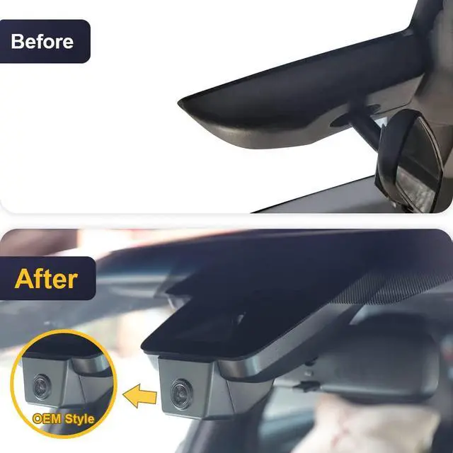 Alt view image 3 of 7 - 4K Dash Cam Suitable for Toyota RAV4 2017 2018 (Part No Ends with #42080 or 42090), OEM Factory Look, UHD 2160P Video, Built-in WiFi & APP, Loop Recording, G-Sensor, Plug & Play, 64GB Card