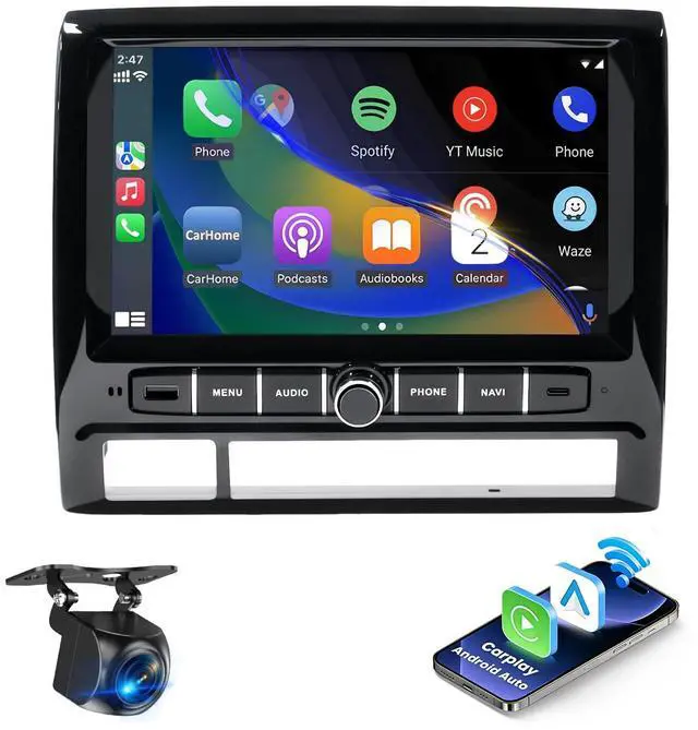 Main image of 9 inch Car Radio Stereo Head Unit Upgrade for Toyota Tacoma 2005-2015 with Android13/5G WiFi/Wireless CarPlay/Android Auto/Touch Screen/GPS Navigation/Bluetooth/FM Radio/AHD Backup Camera(4G+64G)
