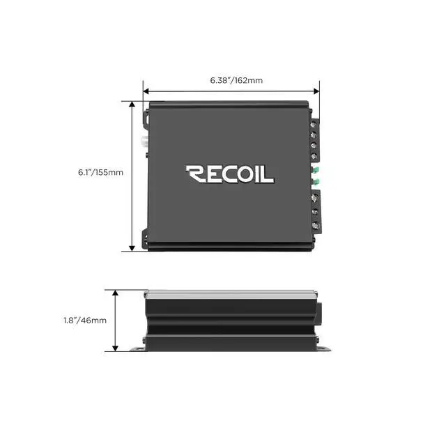 Alt view image 6 of 6 - DI600.1 Class-D Car Audio Mono-Block Subwoofer Amplifier 1200W Max | 2/4 Ohm Stable Mosfet Power Supply Remote Bass Knob