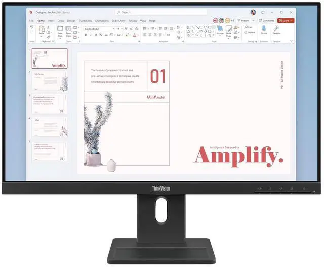 Main image of ThinkVision E24-40 24" Class Full HD LED Monitor - 16:9 - Raven Black