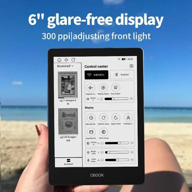 Alt view image 3 of 6 - 6 eReader (32G), 6" 300ppi Glare-Free Display, Android, Adjusting Front Light, Long of Battery Life, Dark Mode Option, eBook Readers Devices