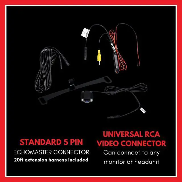 Alt view image 5 of 7 - Universal HD Front or Rear Backup Camera with Night Vision & Multiple Mounting Bracket Options, IP67 Waterproof, Parking Lines, Ultra Wide Viewing Angle, Works with Most Aftermarket Radios