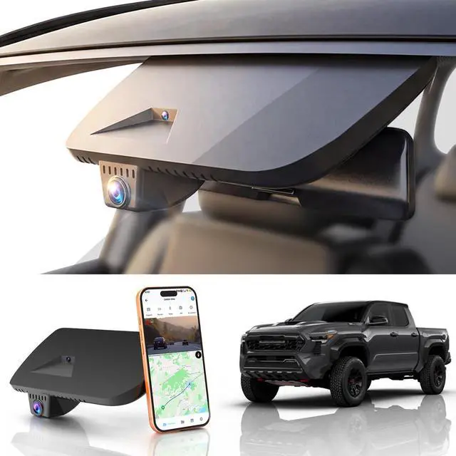 Main image of Front 4K Dash Cam fit for Toyota Tacoma 2024 2025 2026 4th gen | TRD SR SR5 Sport Pre-Runner Off Road Limited & Tacoma Hybrid,integrated Camera,OEM Factory Look,2160P HDR,5.8G WiFi,GPS