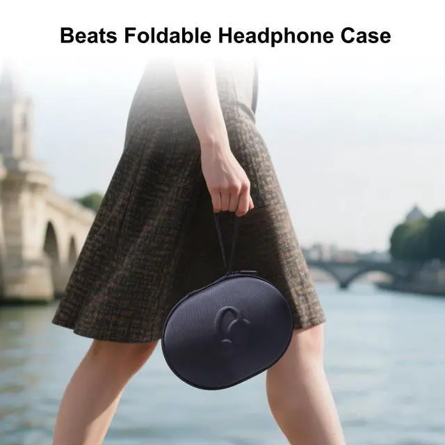Alt view image 5 of 7 - Headphones Carrying Case, Black | Compatible with Beats Studio Pro, Solo 4, Studio 3, Solo 3, Solo 2 Over-Ear Headphones