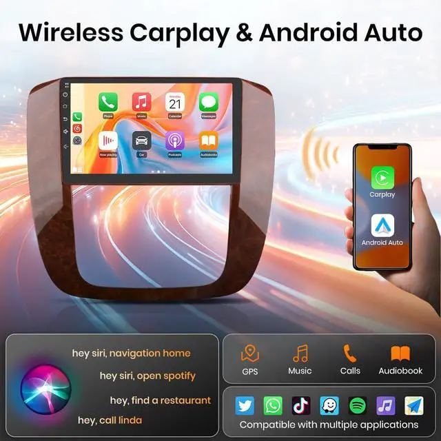 Alt view image 3 of 7 - Car Radio Stereo for Chevrolet Tahoe Suburban GMC Yukon 2007-2013 32G ROM