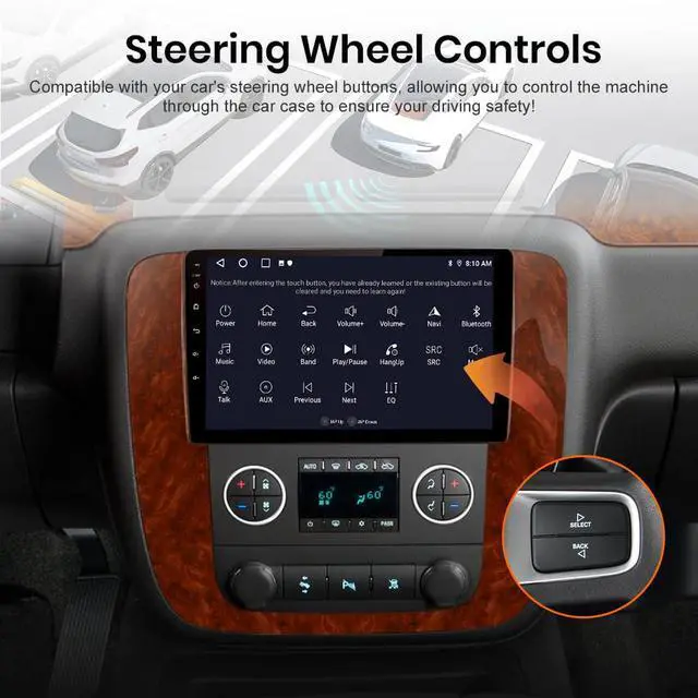 Alt view image 6 of 7 - Car Radio Stereo for Chevrolet Tahoe Suburban GMC Yukon 2007-2013 32G ROM