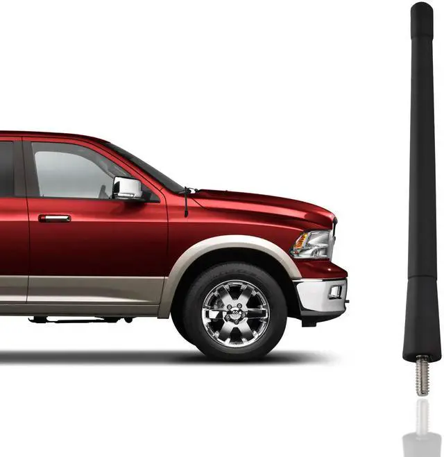Main image of Antenna Mast for Dodge RAM (2009-2026) - Black 6.5 Inch Highly Durable Premium Truck Antenna Mast - Car Wash-Proof HD Radio Antenna Replacement for FM AM - Accessories for Dodge RAM for Men & Women