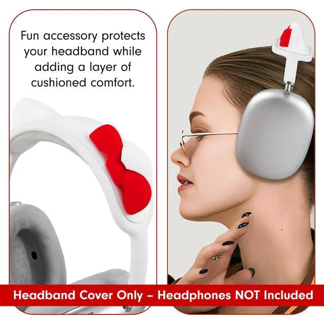 Alt view image 5 of 7 - x Sanrio Hello Kitty Headband Cover for Apple AirPods Max 2 & 1 | Silicone Cute Cat Ears Protective Accessory for Headphones Headband | Hello Kitty White