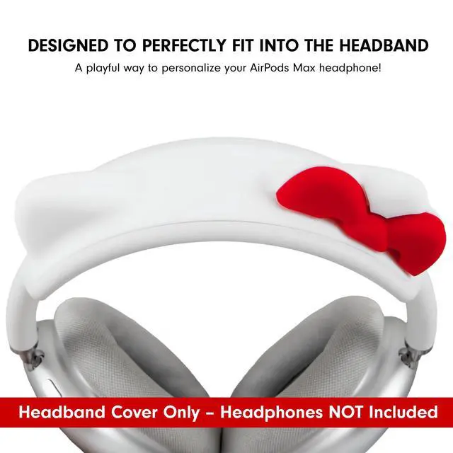 Alt view image 6 of 7 - x Sanrio Hello Kitty Headband Cover for Apple AirPods Max 2 & 1 | Silicone Cute Cat Ears Protective Accessory for Headphones Headband | Hello Kitty White