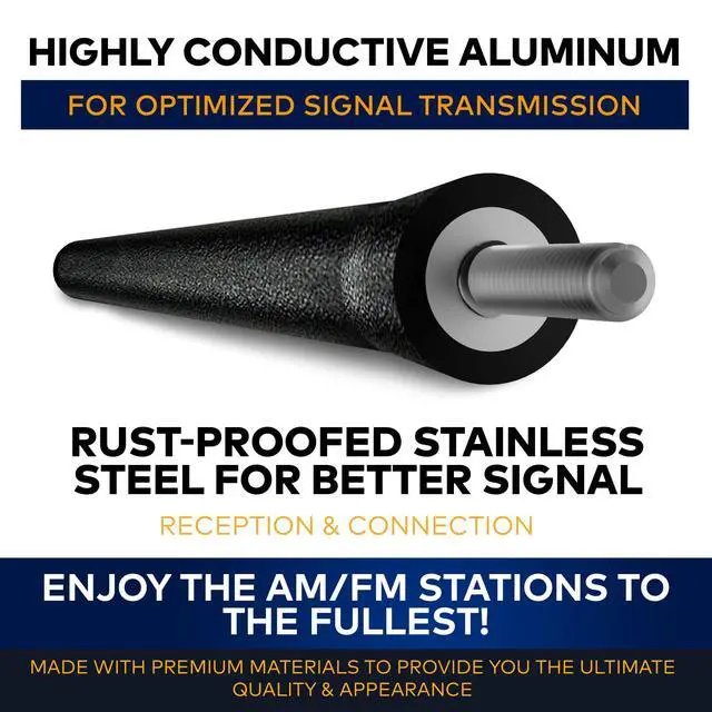 Alt view image 2 of 7 - Antenna Mast for Dodge RAM (2009-2026) - Black 6.5 Inch Highly Durable Premium Truck Antenna Mast - Car Wash-Proof HD Radio Antenna Replacement for FM AM - Accessories for Dodge RAM for Men & Women