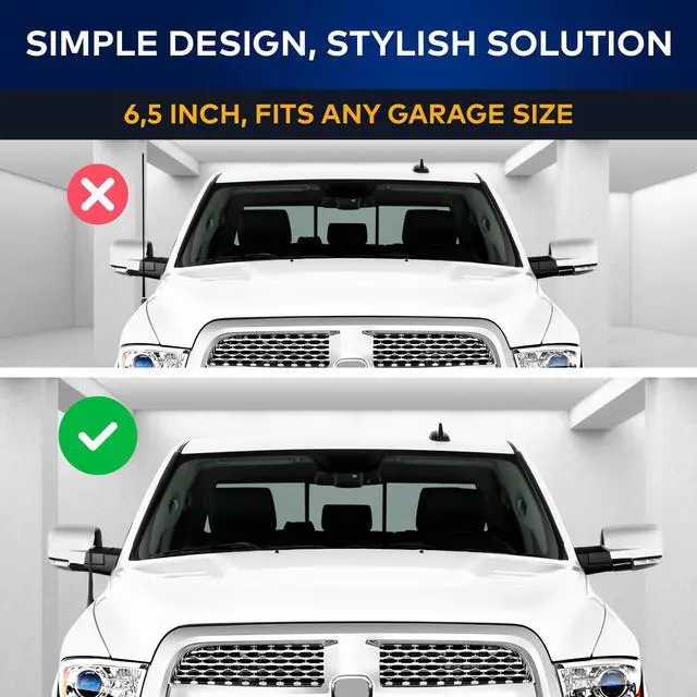 Alt view image 4 of 7 - Antenna Mast for Dodge RAM (2009-2026) - Black 6.5 Inch Highly Durable Premium Truck Antenna Mast - Car Wash-Proof HD Radio Antenna Replacement for FM AM - Accessories for Dodge RAM for Men & Women