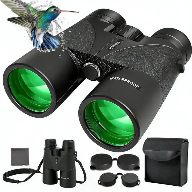 Main image of 12x42 HD Binoculars for Adults, BAK4 Prism Waterproof Lightweight Binoculars with Low Light Vision for Bird Watching, Hunting, Hiking, Travel, Cruise