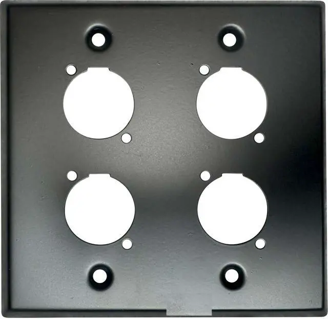 Alt view image 5 of 6 - XLR Wall Plate Blank and XLR Panel Combo - Perfect for Professional Audio Setups in Studios, Theaters, and Conference Rooms - Easy to Install and Durable Design (4 Port Black)
