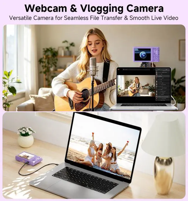 Alt view image 5 of 7 - Digital Camera 4K, Autofocus Compact Digital Camera for Photography with 16X Zoom, 64GB Card & 2 Batteries, 44MP Portable Camera for Teens, Beginners, Students, Kids, Boys, Girls