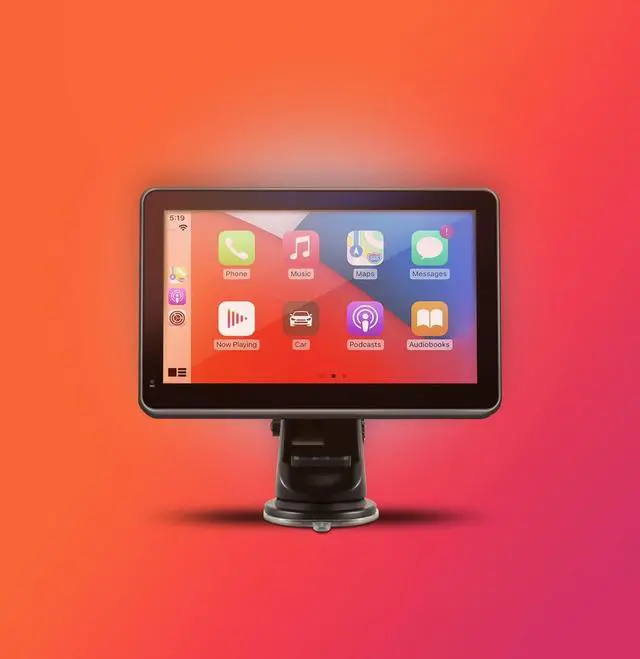 Alt view image 2 of 7 - INTELLIDASH PRO Wireless Apple Carplay ONLY 7'' IPS Touchscreen with Bluetooth, SiriusXM, Siri Assistant. Dash Windshield Mounted