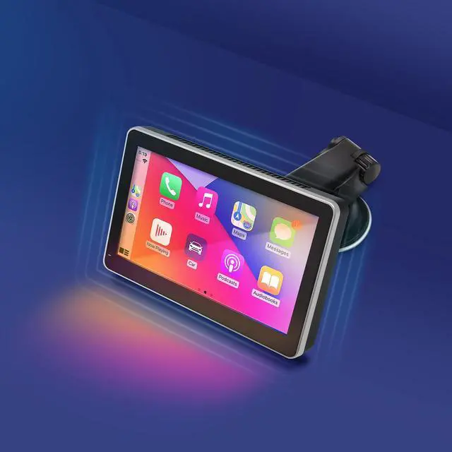 Alt view image 3 of 7 - INTELLIDASH PRO Wireless Apple Carplay ONLY 7'' IPS Touchscreen with Bluetooth, SiriusXM, Siri Assistant. Dash Windshield Mounted