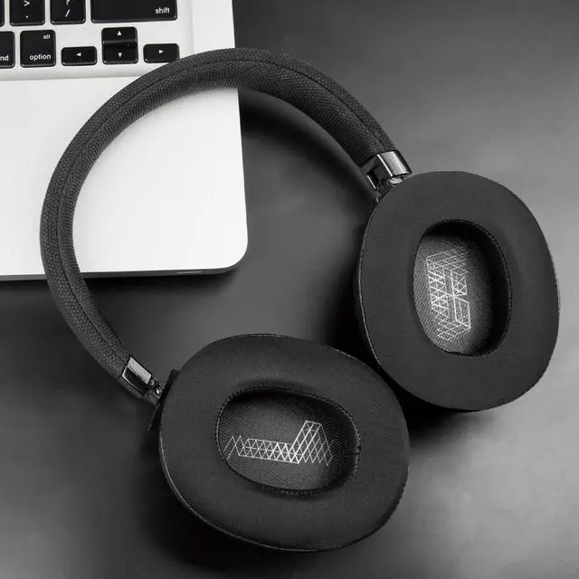 Alt view image 3 of 7 - Cooling Gel Replacement Ear Pads for JBL E65BTNC/Live 650BTNC/Live 770NC/Live 660NC/Duet NC Over-Ear Headphones, Earpads Cushions with Noise Isolation Foam - Black