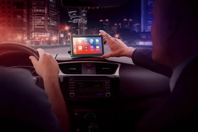Alt view image 6 of 7 - INTELLIDASH PRO Wireless Apple Carplay ONLY 7'' IPS Touchscreen with Bluetooth, SiriusXM, Siri Assistant. Dash Windshield Mounted