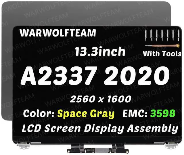 Main image of for MacBook Air A2337 M1 EMC 3598 LCD Screen Replacement Gray