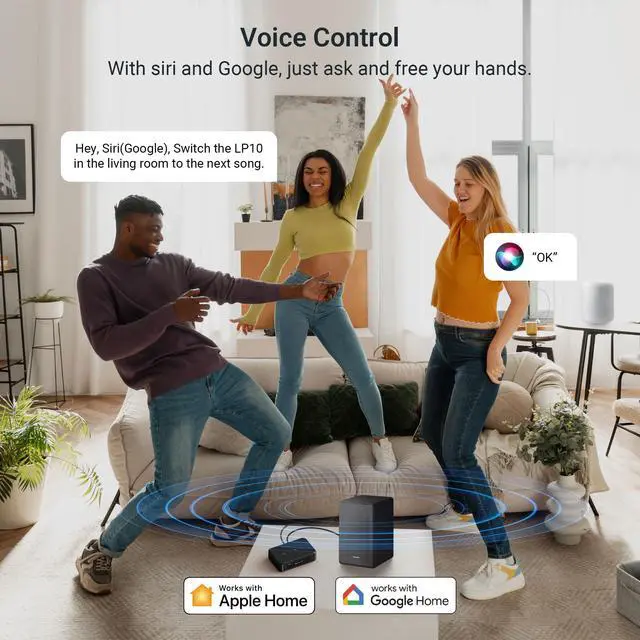Alt view image 3 of 6 - LP10 Wireless Music Streamer for Home Audio, AirPlay 2, Google Cast, Spotify Connect, Tidal Connect & Apple Home, WiFi and Bluetooth Audio Preamplifier for Amplifiers and Speakers