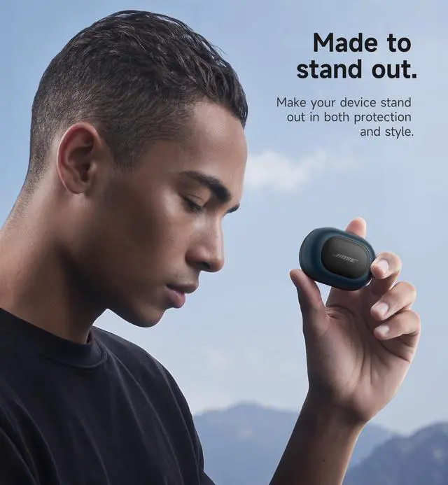 Alt view image 7 of 7 - Magnetic Cases for Bose New QuietComfort Earbuds (2024) Case Cover, Rugged Shockproof Protective Cover for Bose QuietComfort Earbuds with Magnetic Lok & Carabiner & Cleaning Kit, Navy