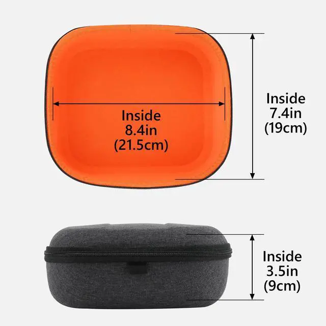 Alt view image 4 of 6 - Shield Headphones Case Compatible with Sennheiser HD400PRO/HD 560S/HD598/HD 599SE/HD280PRO/HD 600, Replacement Hard Shell Travel Carrying Bag with Cable Storage (Dark Grey)