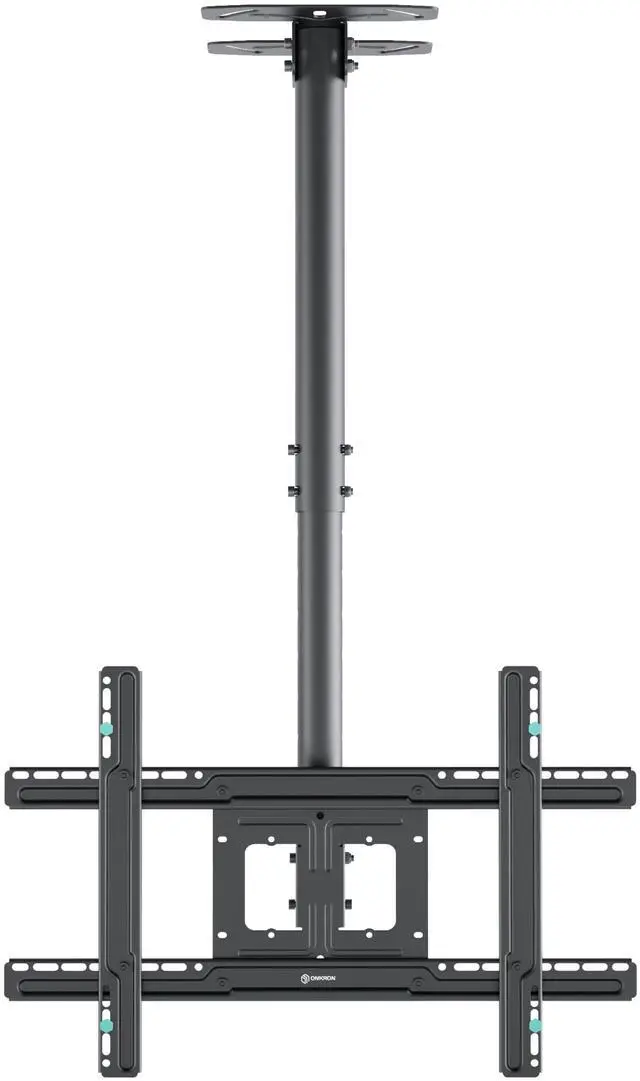 Main image of Ceiling TV Mount 32-80 Inch, max 150 lbs, max VESA 600x400, Black | Extra long ceiling TV bracket with 28.2-122.2" height adjustment, swivel, tilt; wall/ceiling setup for home theater &