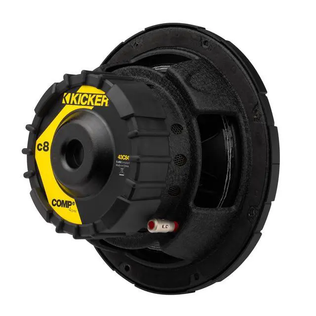 Alt view image 5 of 7 - 43C84 Comp 8" Subwoofer, Single Voice Coil, 4-Ohm | punchy low end for sealed or ported enclosures, compact fit for tight trunk builds, pairs well with mono amplifiers