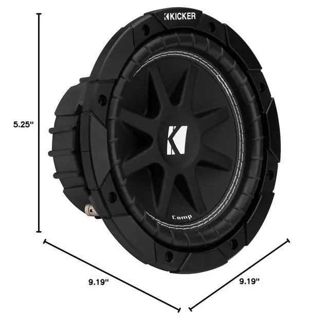 Alt view image 7 of 7 - 43C84 Comp 8" Subwoofer, Single Voice Coil, 4-Ohm | punchy low end for sealed or ported enclosures, compact fit for tight trunk builds, pairs well with mono amplifiers