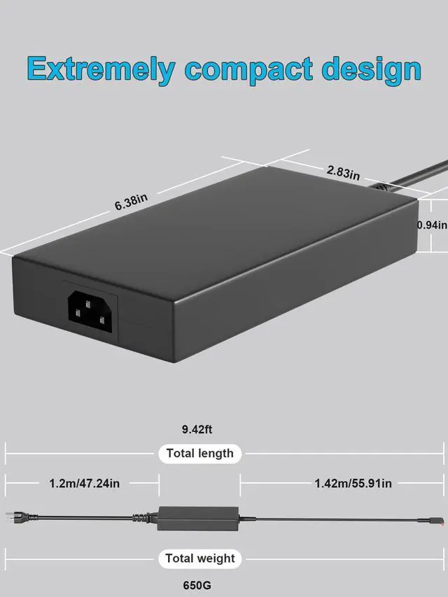Alt view image 4 of 7 - 230W AC Charger Compatible with Acer Predator Helios Neo 16 14 16S 300 PHN16-71 PHN16S-71 PHN14-71 Triton 14 16 300 500 Nitro 5 16 17 14 AN17-51 AN16-52 AN517 AN515 AN18-61 AN14-41 Laptop