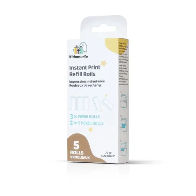 Alt view image 2 of 7 - Instant Print Kids Camera Original BPA-Free BPS-Free Thermal Printing Paper Roll Refill Set 57mm 2 1/4 Inch Width up to 300 Prints - Camera not Included