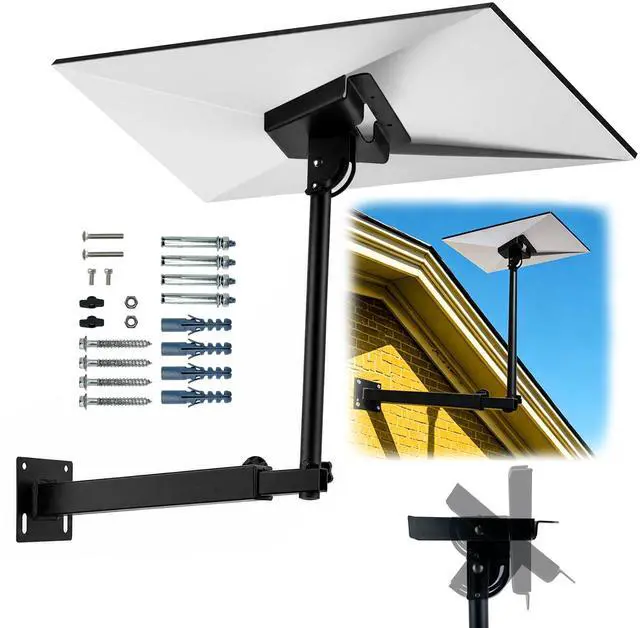 Main image of 27.3-Inch Extendable Starlink Wall Mount Kit, Telescoping Long Wall Mount for Starlink Standard 4/4X, Gen 3, Gen 4 and V4, Includes Pipe Adapter, Wall Bracket and Mounting Hardware