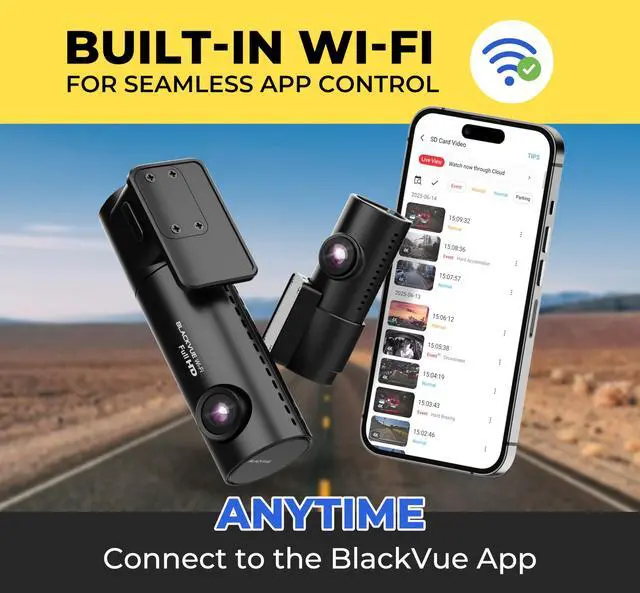 Alt view image 3 of 7 - DR590X Plus, 1080P+1080P Dash Cam Front and Rear, Free 32GB Card | STARVIS, Hardwire Cable Included, 24H Parking Mode, Wi-Fi, GPS, App Control, Cloud Connectivity