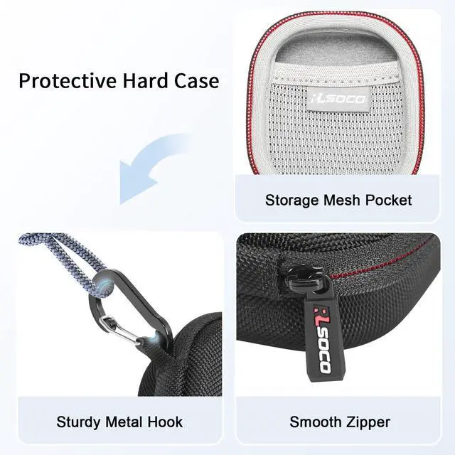Alt view image 3 of 6 - Carrying Case for Bose QuietComfort Ultra (2nd Gen)/QuietComfort Earbuds II/QuietComfort Ultra Wireless Noise Cancelling Earbuds - Black (Case Only)