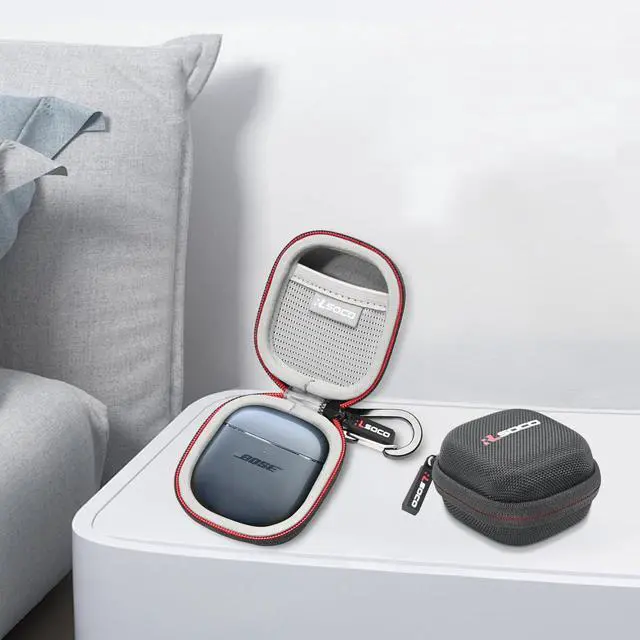 Alt view image 6 of 6 - Carrying Case for Bose QuietComfort Ultra (2nd Gen)/QuietComfort Earbuds II/QuietComfort Ultra Wireless Noise Cancelling Earbuds - Black (Case Only)
