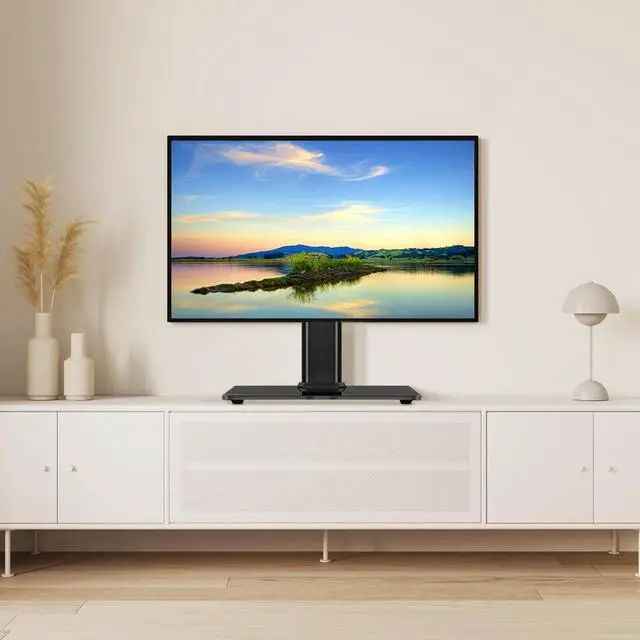 Alt view image 2 of 7 - Universal TV Stand Base for 13 inch to 43 inch LED TV Table Top TV Mount Stand with Swivel Height Adjustable Hold up 77LBs