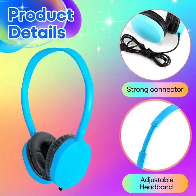 Alt view image 2 of 7 - Classroom Headphones Bulk 25 Pack for Students School Kids, Wholesale Wired Earphones Class Set for Children Toddler Teens Boys Girls and Adult 3.5mm Plug (Mixed, 25 Pack)
