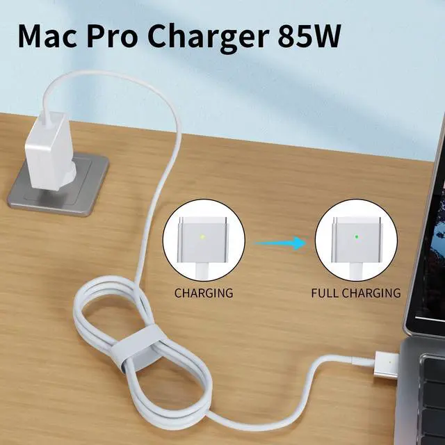 Alt view image 3 of 7 - 85W Mag2 Charger Compatible with Mac Book Pro 2015 A1398 A1502 | 85W Power Adapter Magnetic T Tip for Mac Book Pro 13 inch and 15 inch Retina After Mid 2012