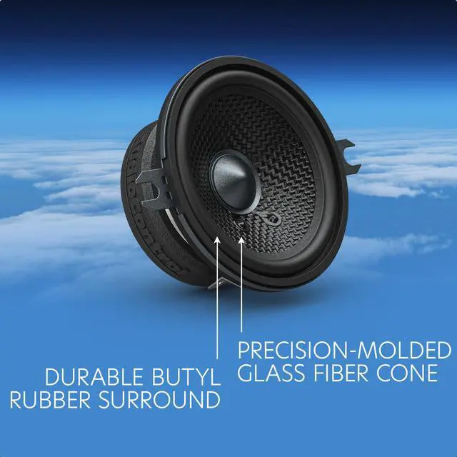 Alt view image 3 of 5 - Altitude Series 2.75" Component Car Speakers Set (Pair), 50W RMS, 4 Ohms, Easy Installation, Crossover Included, Shallow Mount Compact Midrange Speakers for Truck or Car Audio System