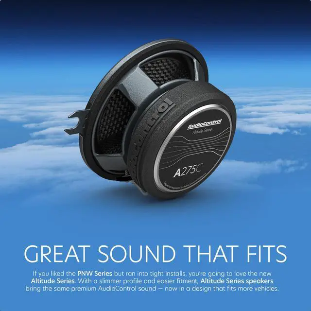 Alt view image 4 of 5 - Altitude Series 2.75" Component Car Speakers Set (Pair), 50W RMS, 4 Ohms, Easy Installation, Crossover Included, Shallow Mount Compact Midrange Speakers for Truck or Car Audio System