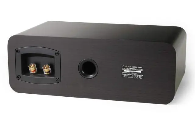 Alt view image 4 of 6 - RB42-C Reference 2-Way Passive Center Channel Speaker, Each, Walnut | Amplifier or Receiver Required, Dual Long-Throw 4-Inch Woofers, 0.75-Inch Silk-Dome Tweeter, Home Theater, Surround Sound