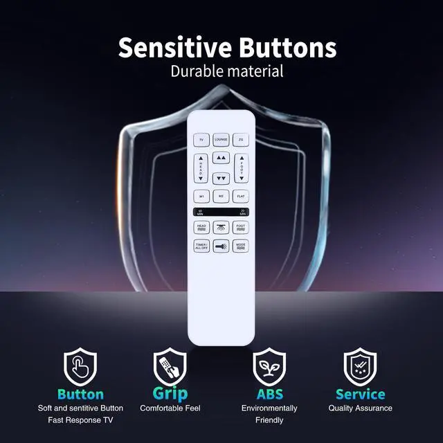 Alt view image 6 of 7 - Universal Replacement Remote for Mlily/Bedtech/Richmat/Mattress Firm/iDealBed HJH55,600 or 3000 Control Box,HJC18,Custom Comfort Adjustable Bed Base