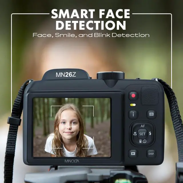 Alt view image 4 of 7 - MN26Z ProShot 20MP Camera, 26X Optical Zoom, 1080p Video (Blue)
